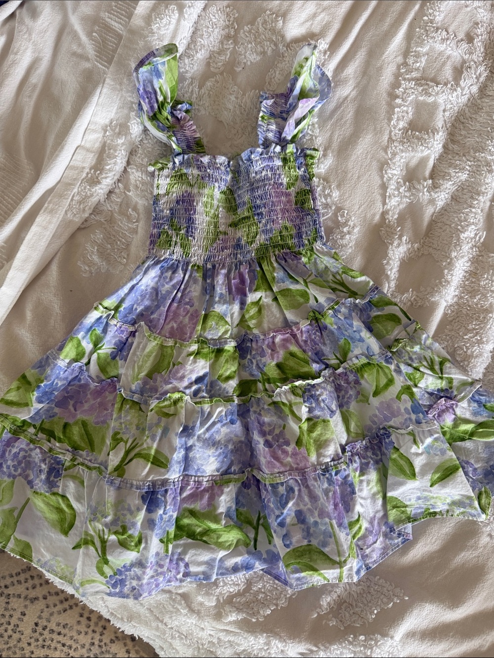 Hill House Lavender & Green Floral Ruffle Sundress 3/4T!